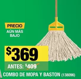 Oferta de Combo De Mopa Y Baston por $369 en The Home Depot