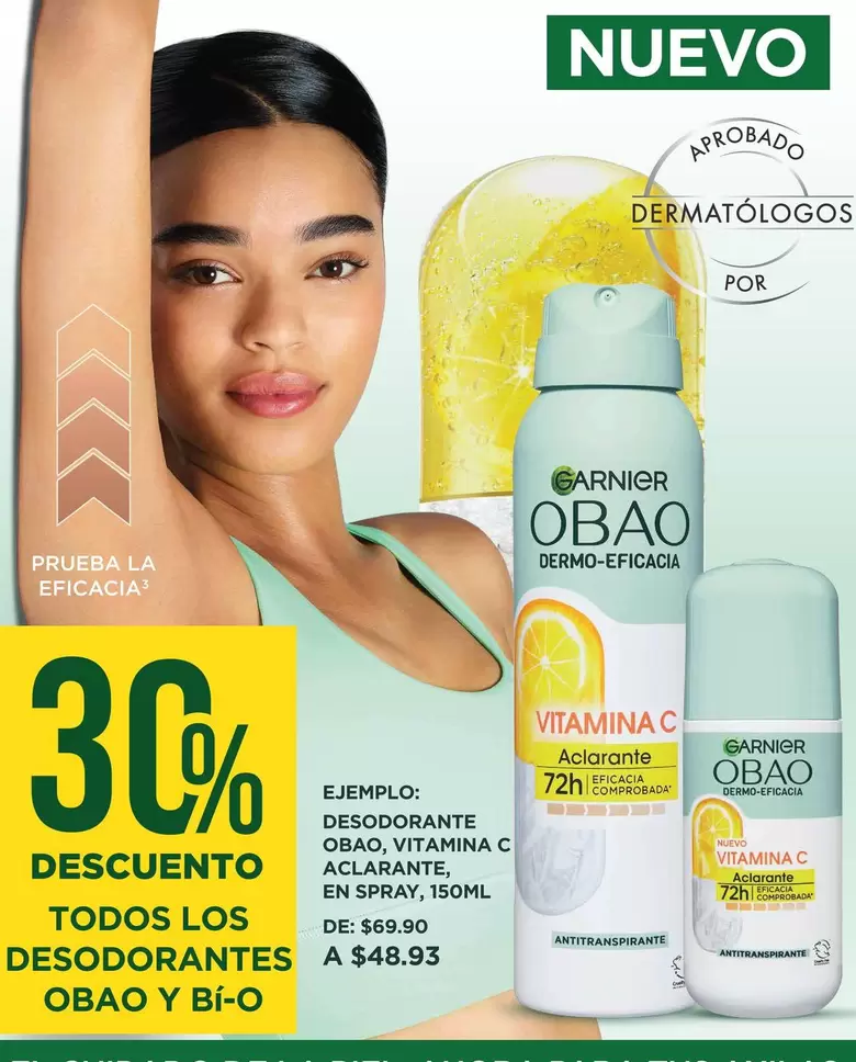 Oferta de Garnier - Desodorante Obão, Vitamina C por $48.93 en Del Sol