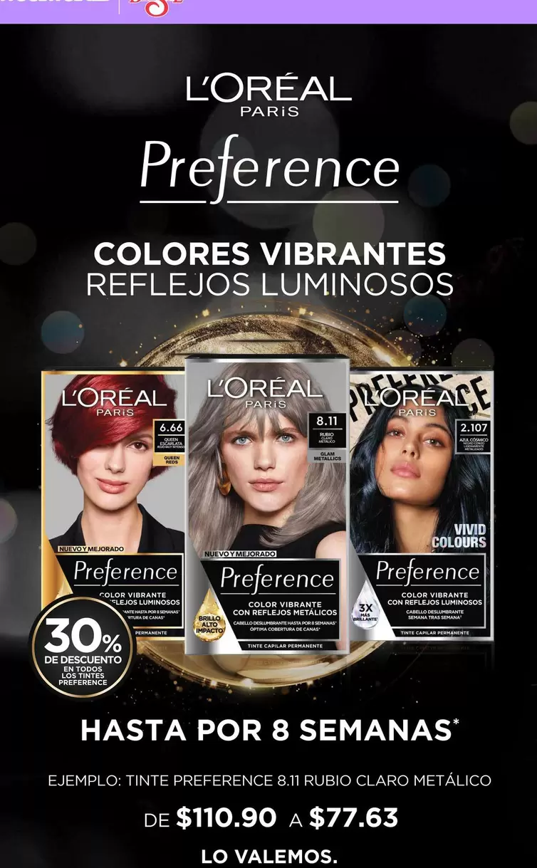 Oferta de L'Oréal - Hasta Por 8 Semanas por $77.63 en Del Sol