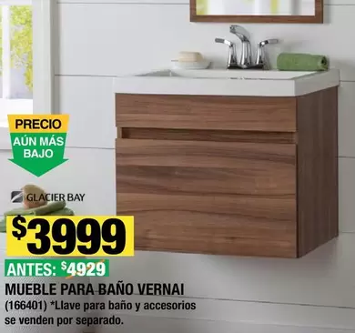 Oferta de Glacier Bay - Mueble Para Baño Vernai por $3999 en The Home Depot