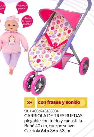 Oferta de Suave - Carriola De Tres Ruedas en Del Sol