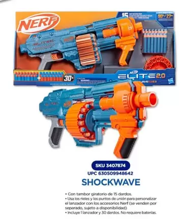 Oferta de Nerf - Shockwave en Del Sol