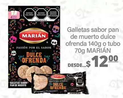 Oferta de Marian - Galletas Sabor Pan De Muerto Dulce Ofrenda O Tubo por $12 en La Comer