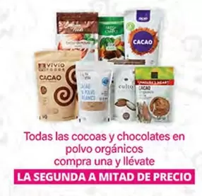 Oferta de Vivio - Todas Las Cocoas Y Chocolates En Polvo Orgánicos en La Comer