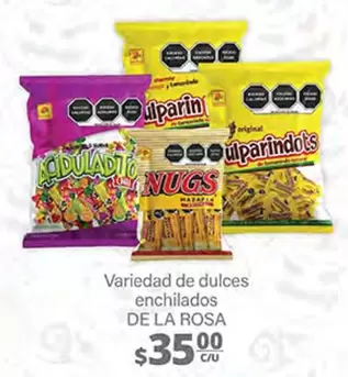 Oferta de De La Rosa - Variedad De Dulces Enchilados por $35 en La Comer