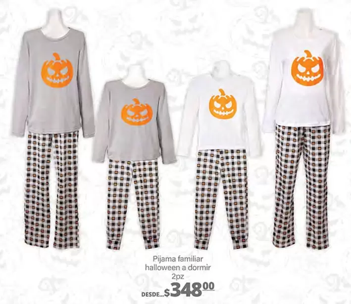 Oferta de Pijama Familiar Halloween A Dormir por $348 en La Comer