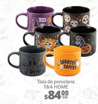 Oferta de T&A Home - Taza De Porcelana por $84 en La Comer