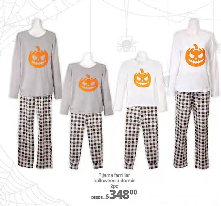 Oferta de Pijama Familiar Halloween A Dormir por $348 en La Comer