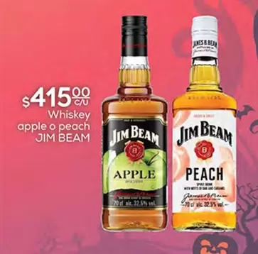 Oferta de Jim Beam - Whiskey Apple O Peach por $415 en Fresko