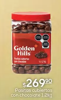 Oferta de Golden Hills - Pasitas Cubiertas Con Chocolate por $269.9 en Fresko