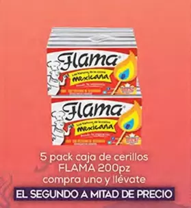 Oferta de Flama - 5 Pack Caja De Cerillos  en Fresko