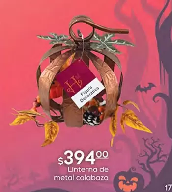 Oferta de Linterna De Metal Calabaza por $394 en Fresko