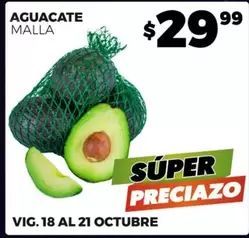 Oferta de Aguacate por $29.99 en Merco