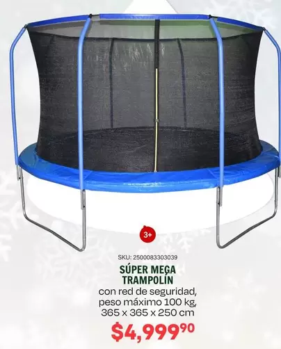 Oferta de Súper Mega Trampolin por $4999 en Del Sol