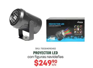 Oferta de Led - Proyector  Con Figuras Navidenas por $249.9 en Woolworth