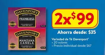 Oferta de Manzana - Variedad De Té por $99 en Walmart