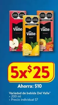 Oferta de Del Valle - Variedad De Bebida por $10 en Walmart