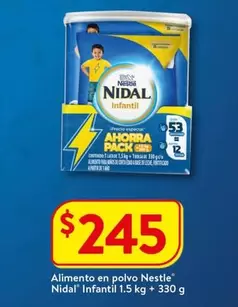 Oferta de Nestlé - Alimento En Polvo Nidal Infantil 1.5kg + 330g por $245 en Walmart