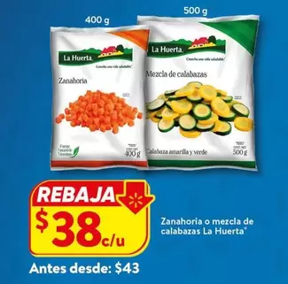 Oferta de La Huerta - Zanahoria O Mezcla De Calabaza por $38 en Walmart