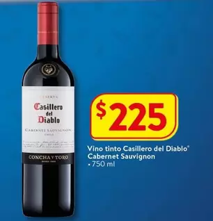 Oferta de Diablo - Vino Tinto Casillero Del  Cabernet Sauvignon por $225 en Walmart