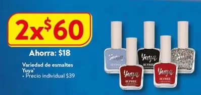 Oferta de Yuya - Variedad De Esmaltes por $39 en Walmart