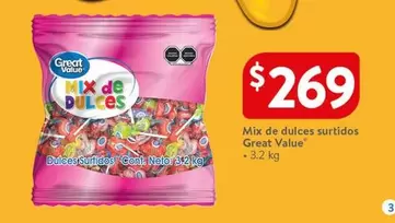 Oferta de Great Value - Mix De Dulces Surtidos por $269 en Walmart