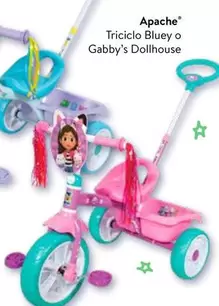 Oferta de Apache - Triciclo Bluey O Gabby's Dollhouse en Walmart