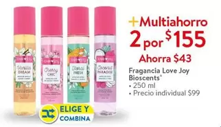 Oferta de Vanilla - Fragancia Love Joy Bioscents por $155 en Walmart