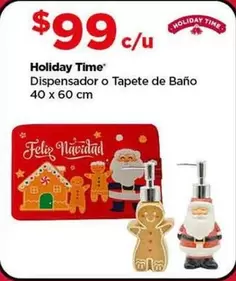 Oferta de Holiday Time -  Dispensador O Tapete De Bano por $99 en Bodega Aurrera