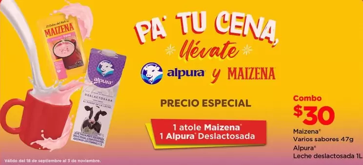 Oferta de Maizena - Varias Sabores por $30 en Bodega Aurrera