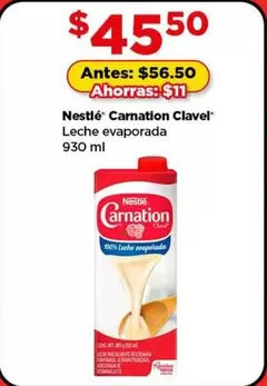 Oferta de Nestlé - Carnation Clavel por $45.5 en Bodega Aurrera