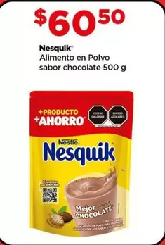 Oferta de Nesquik - Alimento En Polvo Sabor Chocolate por $60.5 en Bodega Aurrera