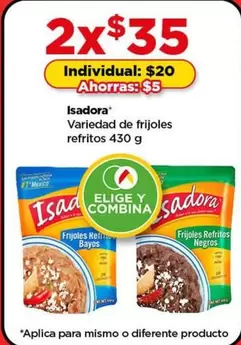 Oferta de Isadora - Variedad De Frijoles Refritos por $20 en Bodega Aurrera