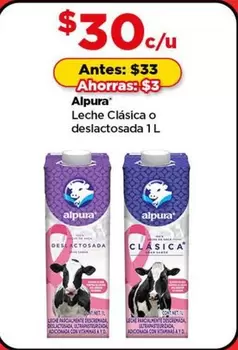 Oferta de Alpura - Leche Clasica O Deslactosada por $30 en Bodega Aurrera