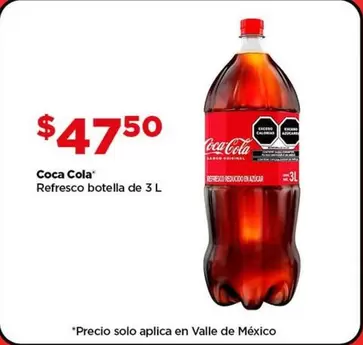 Oferta de Coca Cola - Refresco Botella por $47.5 en Bodega Aurrera