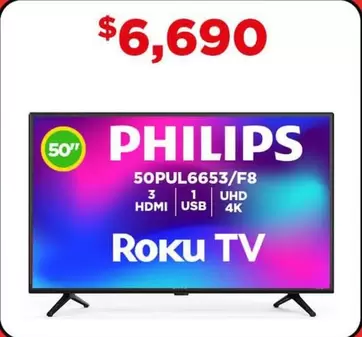 Oferta de Philips - Tv por $6690 en Bodega Aurrera