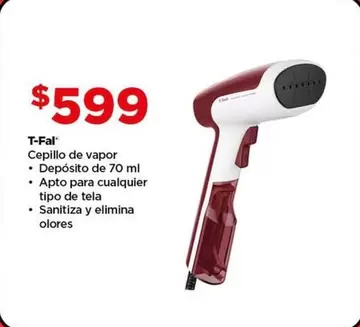 Oferta de T-fal - Cepillo De Vapor por $599 en Bodega Aurrera