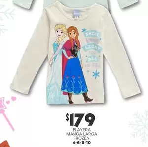 Oferta de Shine - Playeda Manga Larga Frozen por $179 en Soriana Híper