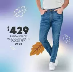 Oferta de Pantalon De Mezclilla Slim Fit Caballero 30-38 por $429 en Soriana Híper