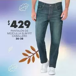 Oferta de Pantalon De Mezclilla Slim Fit Caballero 30-38 por $429 en Soriana Híper