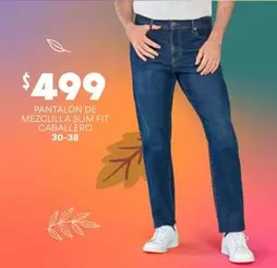 Oferta de Pantalón De Mezclilla Slim Fit Caballero 30-38 por $499 en Soriana Híper