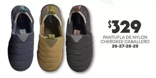 Oferta de Cherokee - Pantufla De Nylon  Caballero por $329 en Soriana Híper