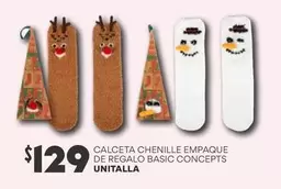 Oferta de Calceta Chenille Empaque De Regalo Basic Concepts Unitalla por $129 en Soriana Híper