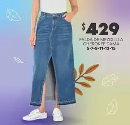 Oferta de Cherokee - Falda De Mezclilla  Dama por $429 en Soriana Híper