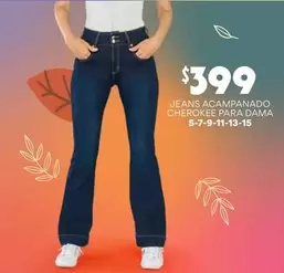 Oferta de Cherokee - Jeans Acmpanado  Para Dama por $399 en Soriana Híper