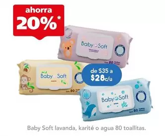 Oferta de Baby Soft - Lavanda, Karité O Agua por $28 en Farmacia San Pablo