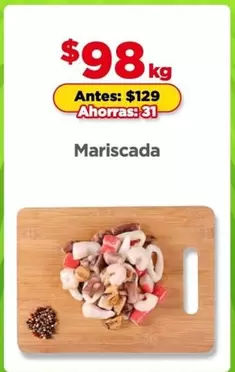 Oferta de Mariscada por $98 en Bodega Aurrera