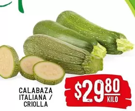 Oferta de Calabaza Italiana/Croolla por $29.8 en Soriana Híper