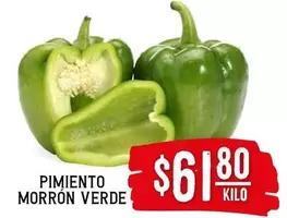 Oferta de Pimiento Morron Verde por $618 en Soriana Híper