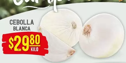 Oferta de Cebolla Blanca por $29.8 en Soriana Híper